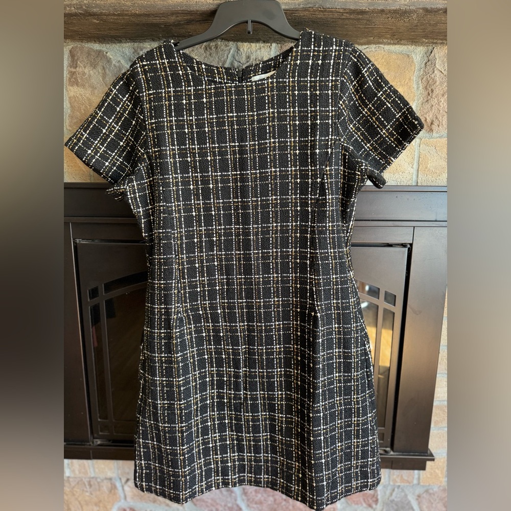 Nwt:!on 34th Black and Gold Tweed Dress